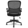 FORÖL Silla de oficina Opti544 con mecanismo basculante y brazos abatibles en Negro